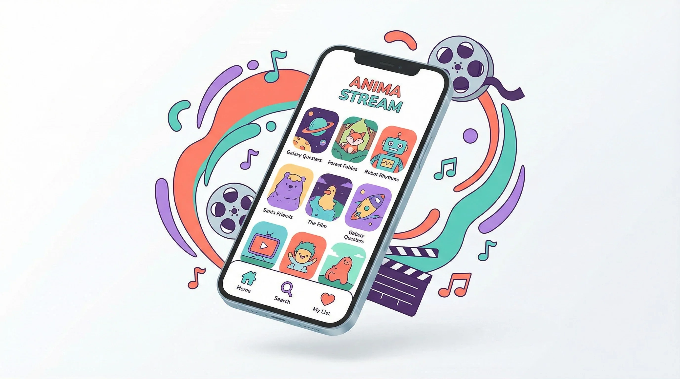 麻豆tv移动端APP界面展示 - 手机上浏览独立动画短片